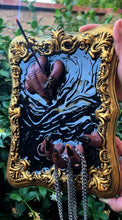 Load image into Gallery viewer, Dark Goddess incense and ring holder wall hanging( ornate rectangle frame )