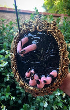 Load image into Gallery viewer, Dark Goddess incense and ring holder wall hanging
